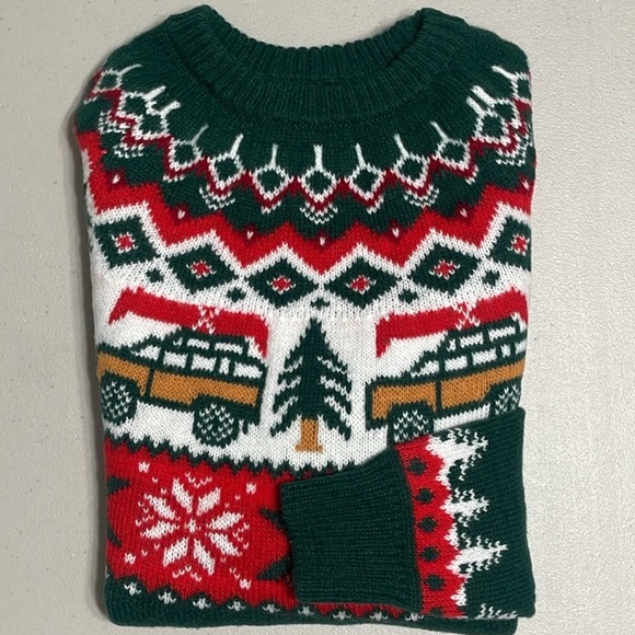NEW Green Fair Isle Wagon Sweater - Griswold Christmas Sweater - Women’s Small - Picture 2 of 8